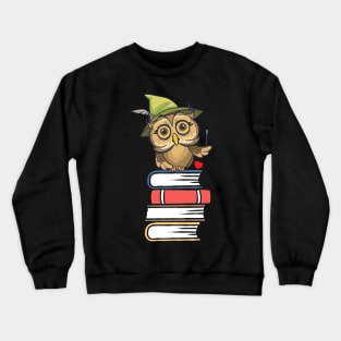 Owl Book Nerd Crewneck Sweatshirt